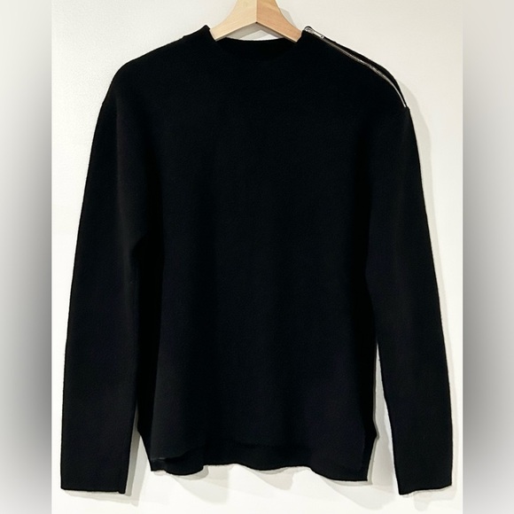 Proenza Schouler Cashmere Shoulder Zip Layered Sweater Black S - Picture 1 of 5